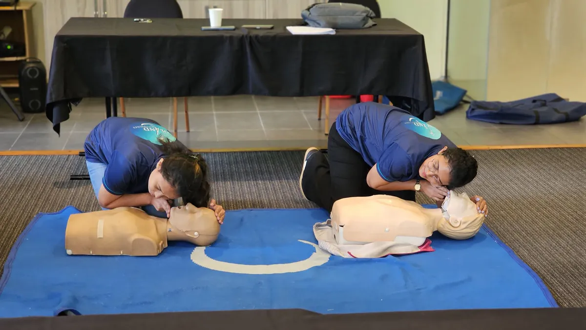 Staff at First Aid training